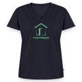 Women's Premium Organic V-Neck T-shirt - navy